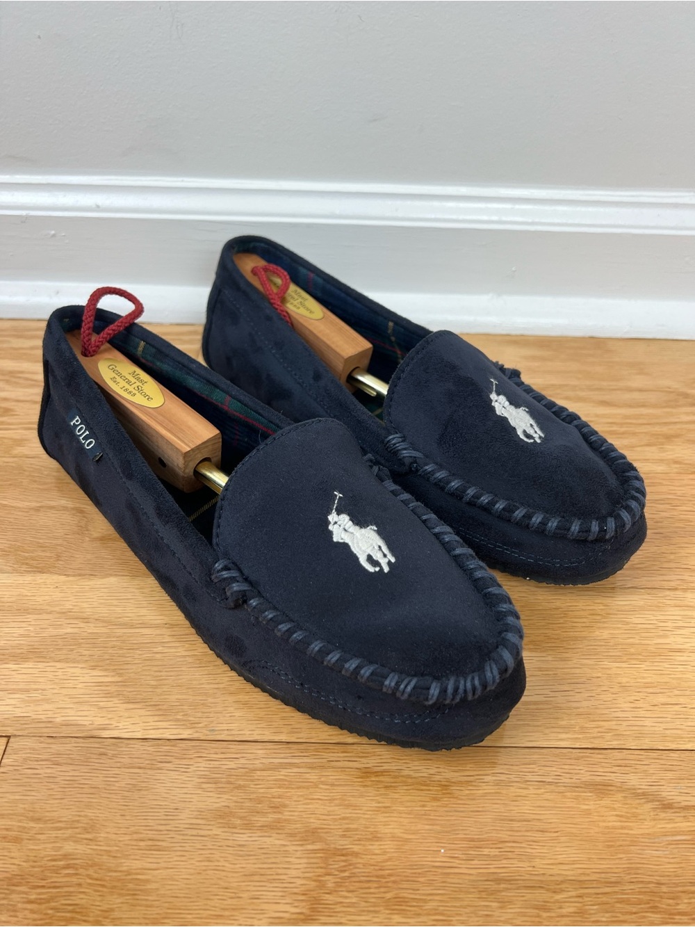 Polo Ralph Lauren Dezi V Navy Moccasin Slippers Men's Size 10